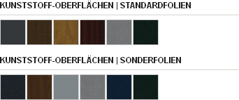 Aluminium Kunststoff Oberflächen innen