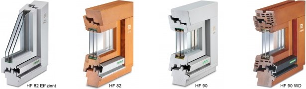 Holzfenster Querschnitte